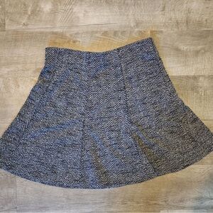 Loft Twead‎ Harringbone Mini Skirt With Elastic Waist Size Small Petite